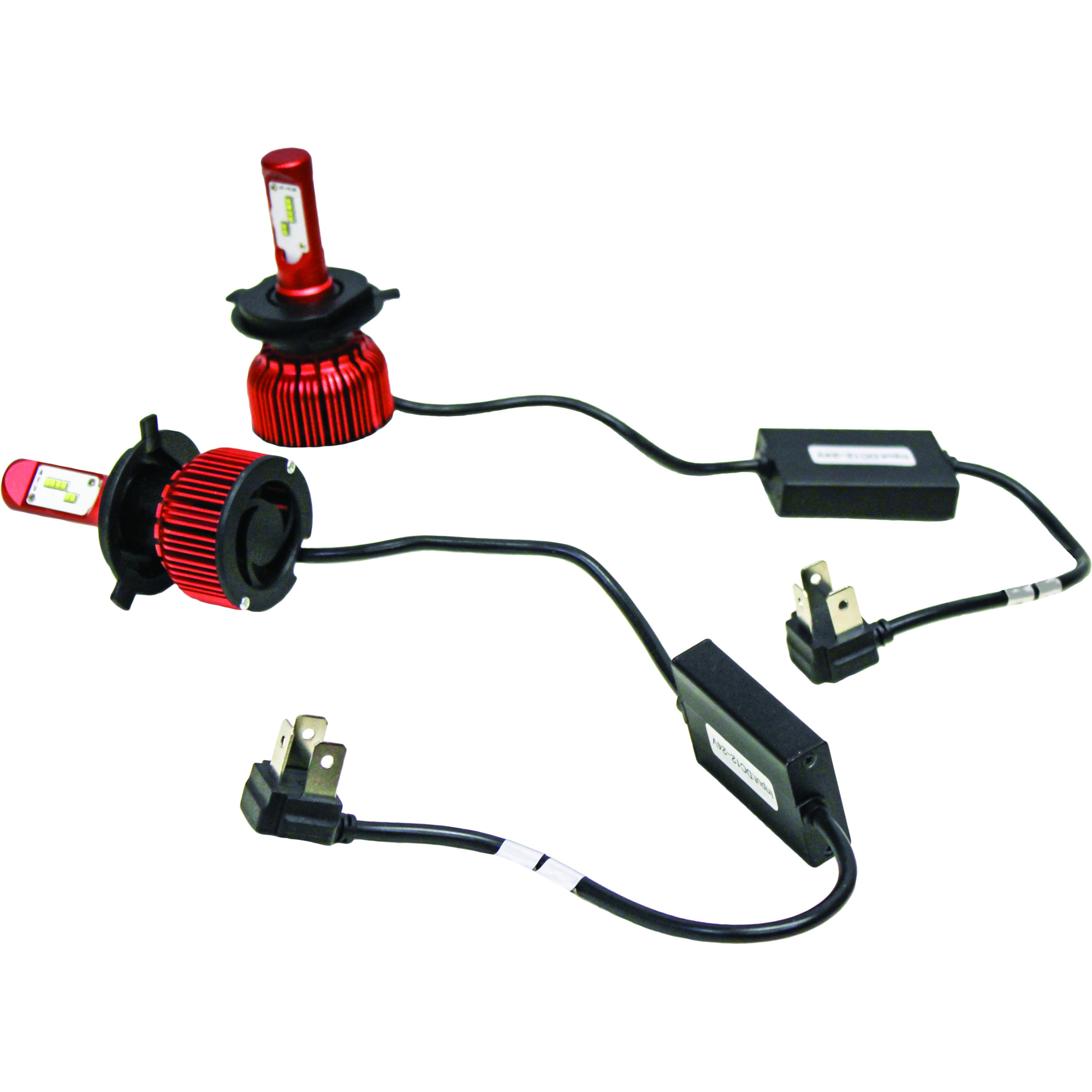 Tiger Lights, KM LED H4 Bulb Headlight Conversion Kit, Light Type LED, Included (qty.) 2 Model# TLHL-H4